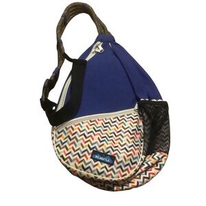 KAVU Blue and Multicolor Rope Sling Bag
